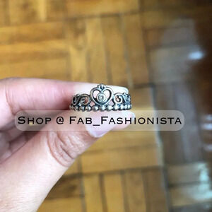 Pandora princess ring sterling silver